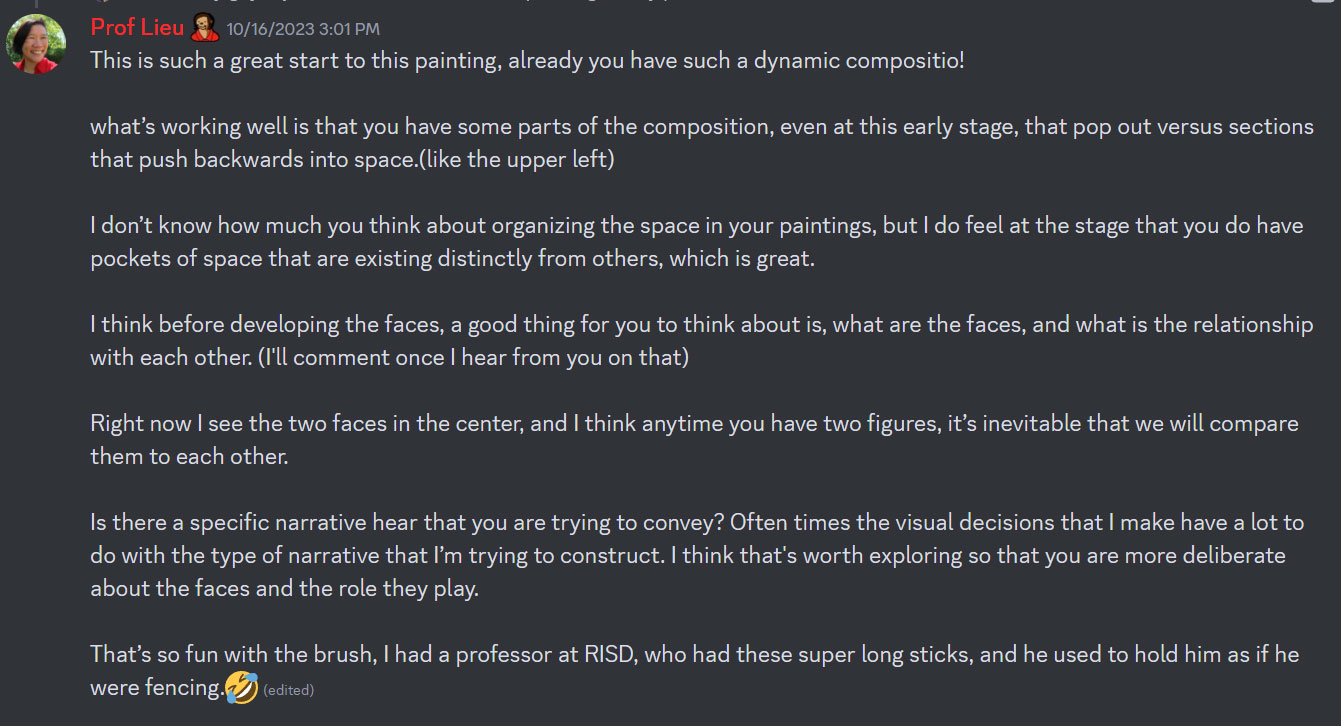 BFA MFA Group Discord Critique