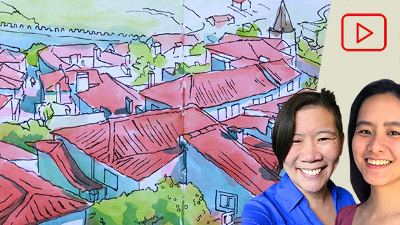 Plein Air Landscape Painting in Óbidos, Portugal