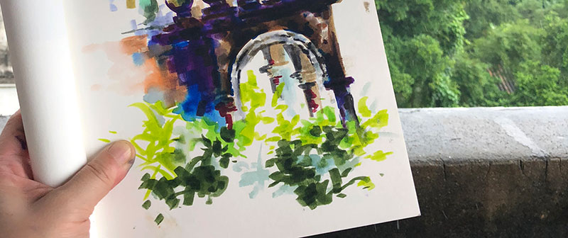 China marker drawing Clara banner