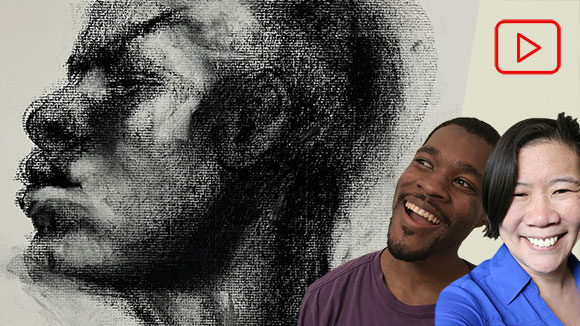 Charcoal Portrait Drawing